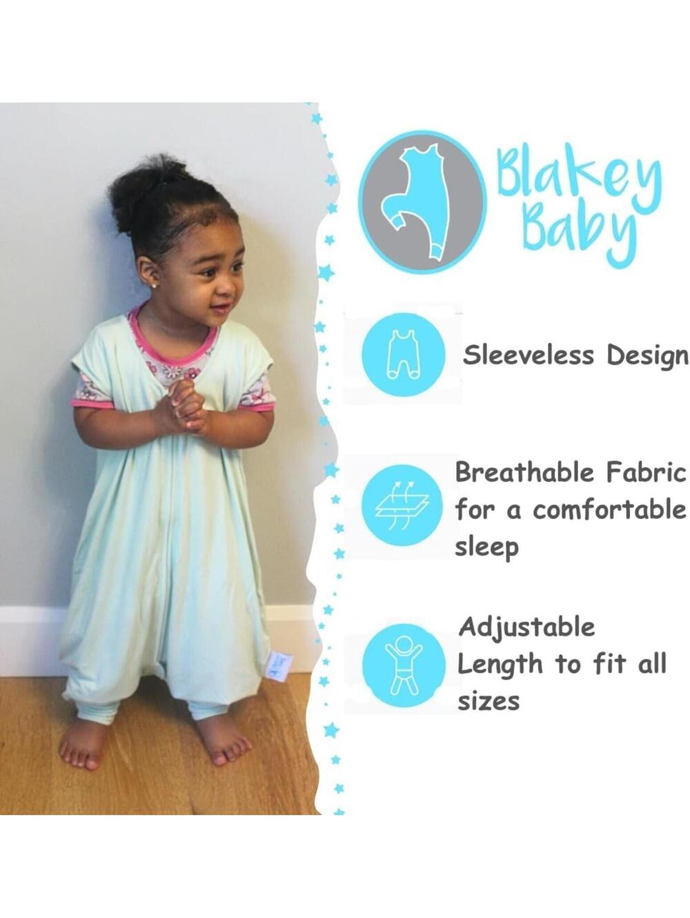 BlakeyBaby Footed Sleep Sack (18mths) 2T to 5T - 2 Pack of Sage Green, Cool Grey